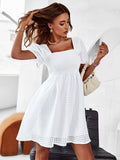 Plaid Solid Color Dress Aosig
