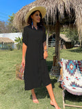 Plain Cover Up Dress Aosig