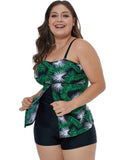 Plus Beach Swimsuit Print Badeanzug-Oberteil