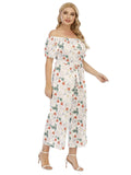 Plus Casual Bodysuit Butterfly Print Neck Tie Wide-Leg Jumpsuit Aosig