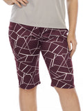 Plus Irregular Print Cropped Pants Casual Shorts Sweatpants Aosig