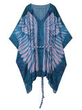 Printed Angel Wings Cover Up Top Aosig