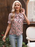 Printed Bow Ladies' Shirt Aosig