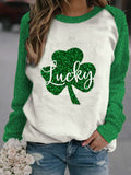 Bedrucktes lockeres Sweatshirt 