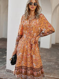 Printed long  Dress Aosig