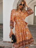 Printed long  Dress Aosig