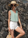 Pullover Solid Color Sleeveless Vest Aosig