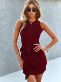 Pure color tight dress Aosig