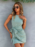 Pure color tight dress Aosig