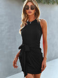 Pure color tight dress Aosig