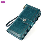 RFID anti-theft brushed leather mini wallet Aosig