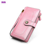 RFID anti-theft brushed leather mini wallet Aosig