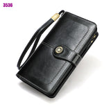 RFID anti-theft brushed leather mini wallet Aosig