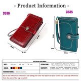 RFID anti-theft brushed leather mini wallet Aosig