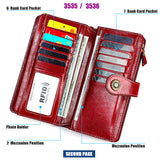 RFID anti-theft brushed leather mini wallet Aosig