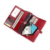 RFID ladies leather wallet Aosig