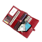 RFID ladies leather wallet Aosig