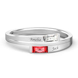 Red Diamond Customized Rings Aosig