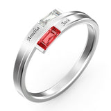 Red Diamond Customized Rings Aosig