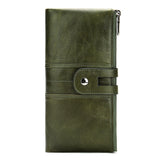 Rfid wallet female long multi-card trendy ladies leather wallet Aosig