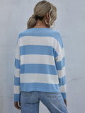 Round Neck Long Sleeve Knitted Sweater Aosig