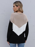 Round Neck Long Sleeve Sweater Aosig