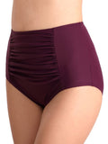 Ruched High Waisted Bikini Panty Aosig