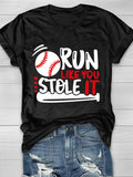 Run Like You Stole It Short Sleeve T-Shirt Aosig