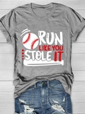 Run Like You Stole It Short Sleeve T-Shirt Aosig