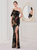 Sequin long party evening dress