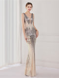 Sequin suspender evening dress Aosig