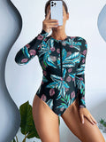 Sexy Printed Long Sleeve Wetsuit Aosig