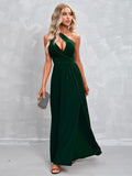 Sexy Solid Color Cut-out One-shoulder Dress Aosig