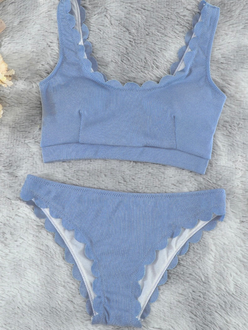 Sexy Solid Color Low-waisted Swimsuit Aosig