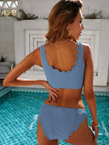 Sexy Solid Color Low-waisted Swimsuit Aosig