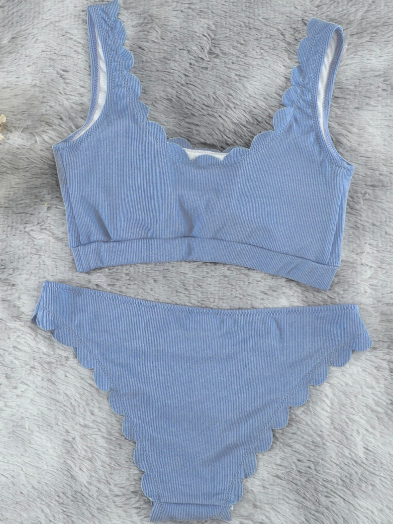 Sexy Solid Color Low-waisted Swimsuit Aosig
