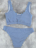 Sexy Solid Color Low-waisted Swimsuit Aosig