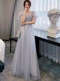 Silver Fairy Temperament Slim Evening Dress Bridesmaid Dress Aosig