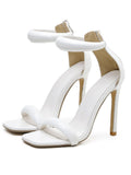 Simple T Strap Stiletto Sandals Aosig