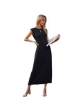 Simple solid color waist slim long skirt Aosig