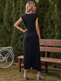 Simple solid color waist slim long skirt Aosig