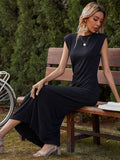 Simple solid color waist slim long skirt Aosig