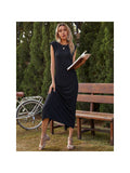 Simple solid color waist slim long skirt Aosig