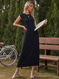 Simple solid color waist slim long skirt Aosig