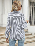 Single-breasted Striped Shirt Aosig