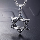 Six-pointed star Men's Jewelry Aosig