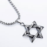 Six-pointed star Men's Jewelry Aosig