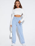 Skinny Flared Denim Trousers Aosig