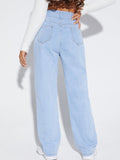 Skinny Flared Denim Trousers Aosig