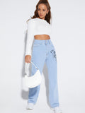 Skinny Flared Denim Trousers Aosig